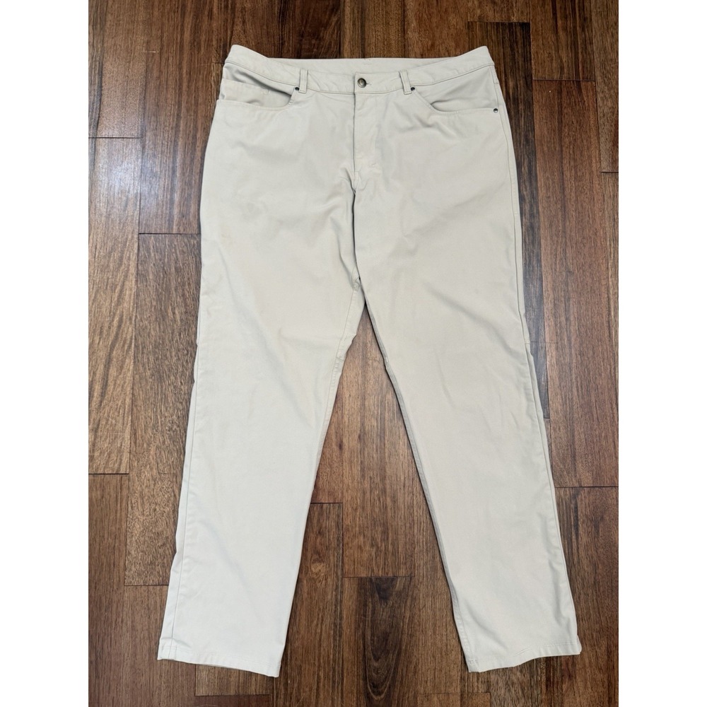 Lululemon ABC Classic Pant Warpstreme Slim Light Khaki Mens 38x32